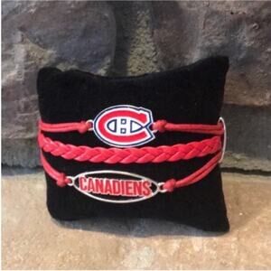 NHL Montreal Canadiens Red Braided Bracelet